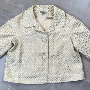 NY Collection gold dot blazer 3/4 sleeve size large